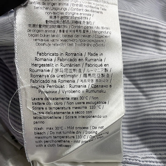 Fendi Striped Cotton Mock Neck Button Blouse - EU 42 / US 6 - EUC - Picture 5 of 13